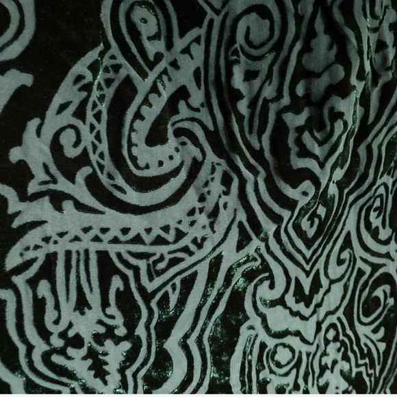 VINTAGE Dark green velvet maxi dress with scoop neck back size 6 - Picture 7 of 7